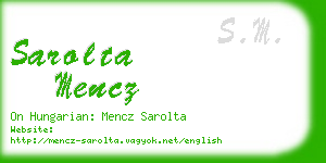 sarolta mencz business card